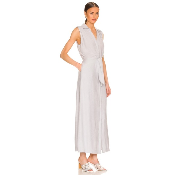 Brochu Walker Madsen Sleeveless Maxi‎ Dress Lavender Button Front Tie - Picture 2 of 11